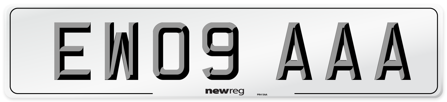 EW09 AAA Number Plate from New Reg